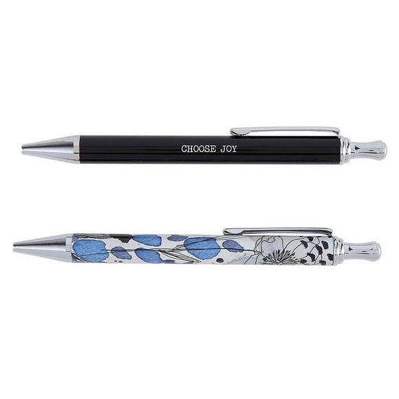 Boxed Set Elegant Medium Point Ballpoint Pen Set Choose Joy- Black Ink - Picture 1 of 5